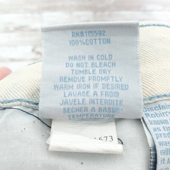 Robin's Jean Mens Jeans 34 Waist Long Flap Studded Pockets Gold Keychain 29 - Picture 8 of 8